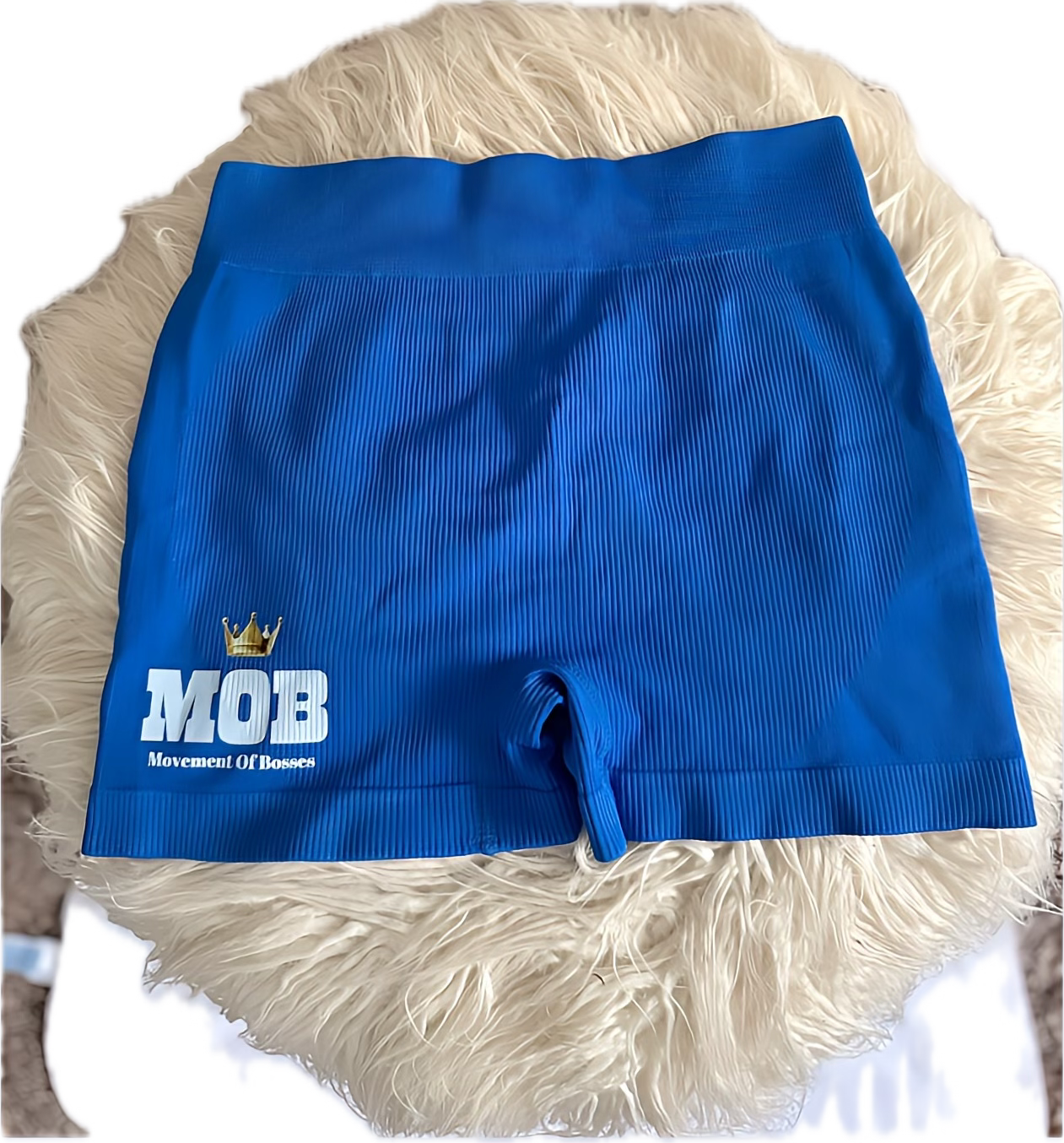 Royal Blue Workout Stretch MOB Shorts