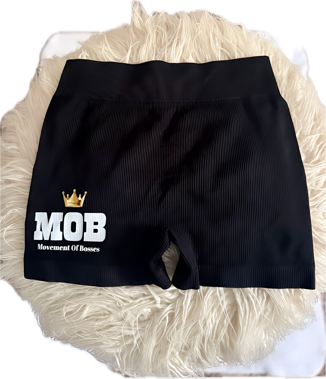 Black Workout Stretch MOB Shorts