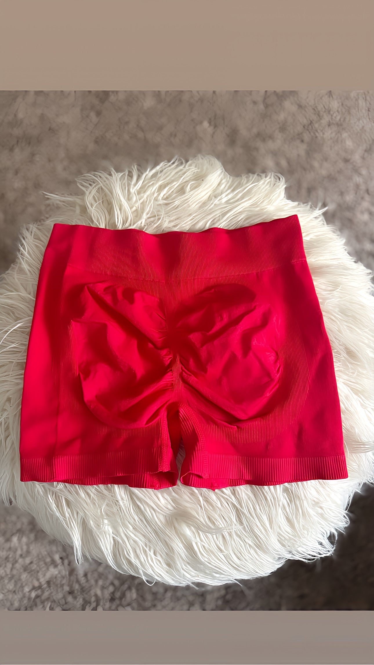 Red Workout Stretch MOB Shorts