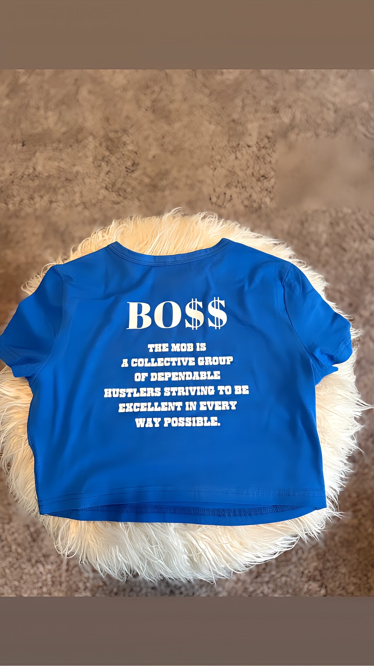 Royal Blue MOB Crop Top
