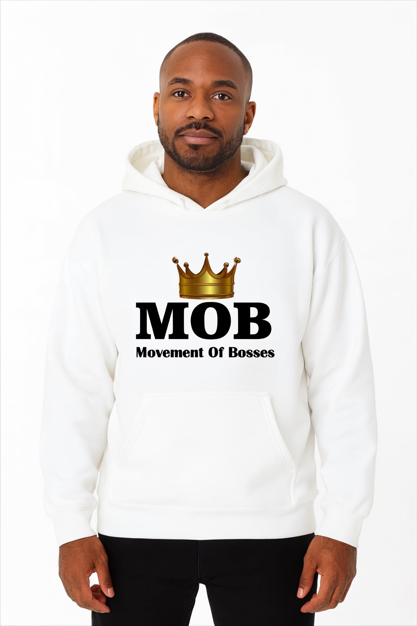 Men’s White MOB Hoodie