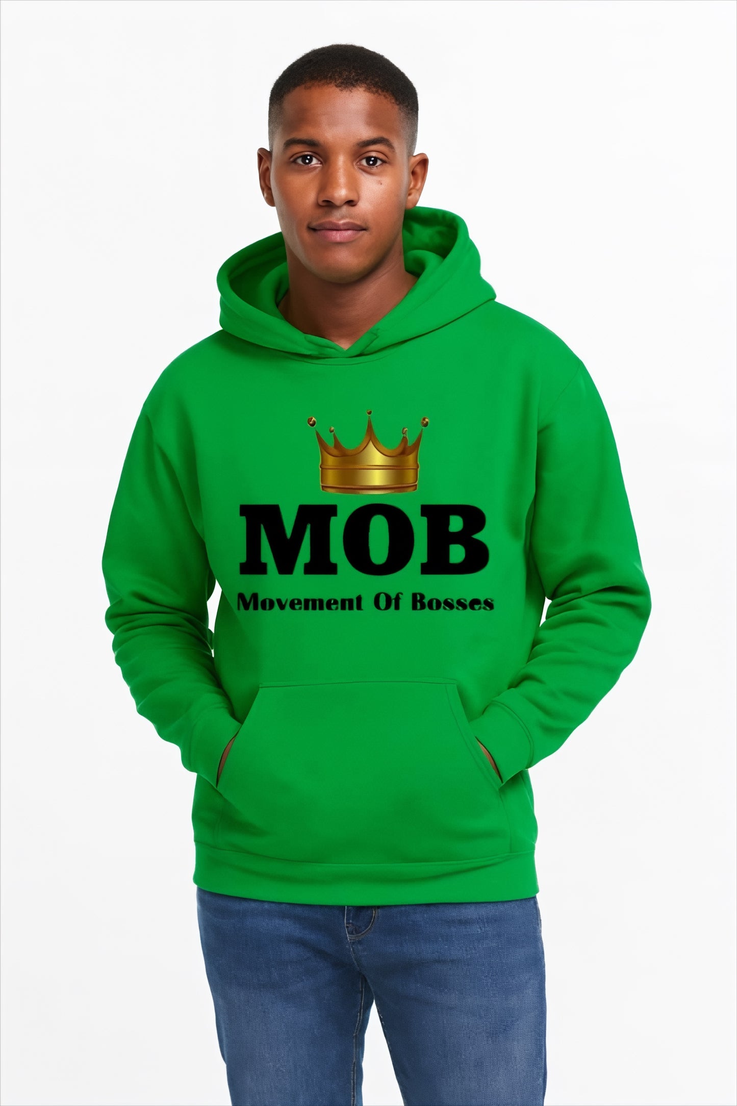 Men’s Green With Black Font Hoodie