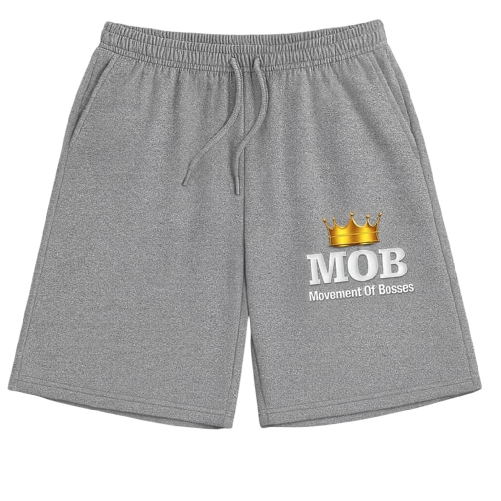 Womens Grey Drawstring MOB shorts