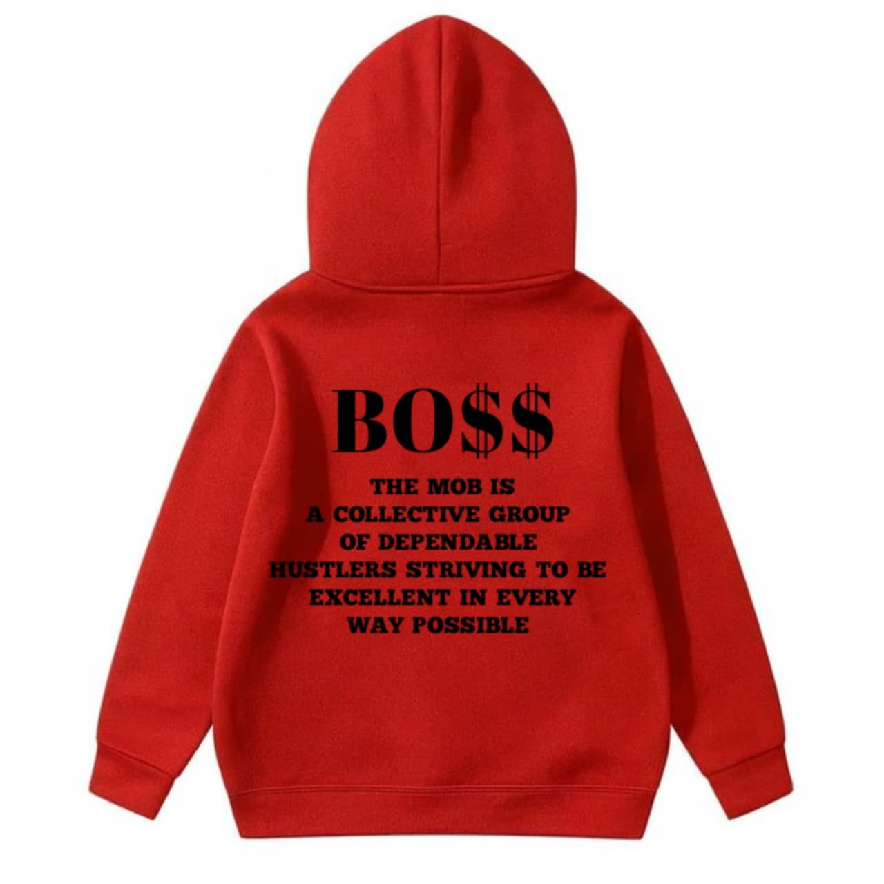 Toddler Red With Black Font MOB Jumpsuit