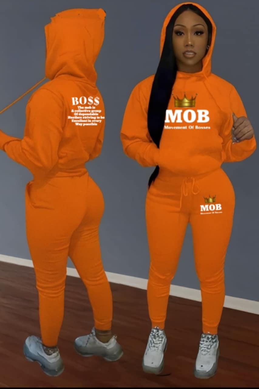 Women's Orange MOB Jumpsuit