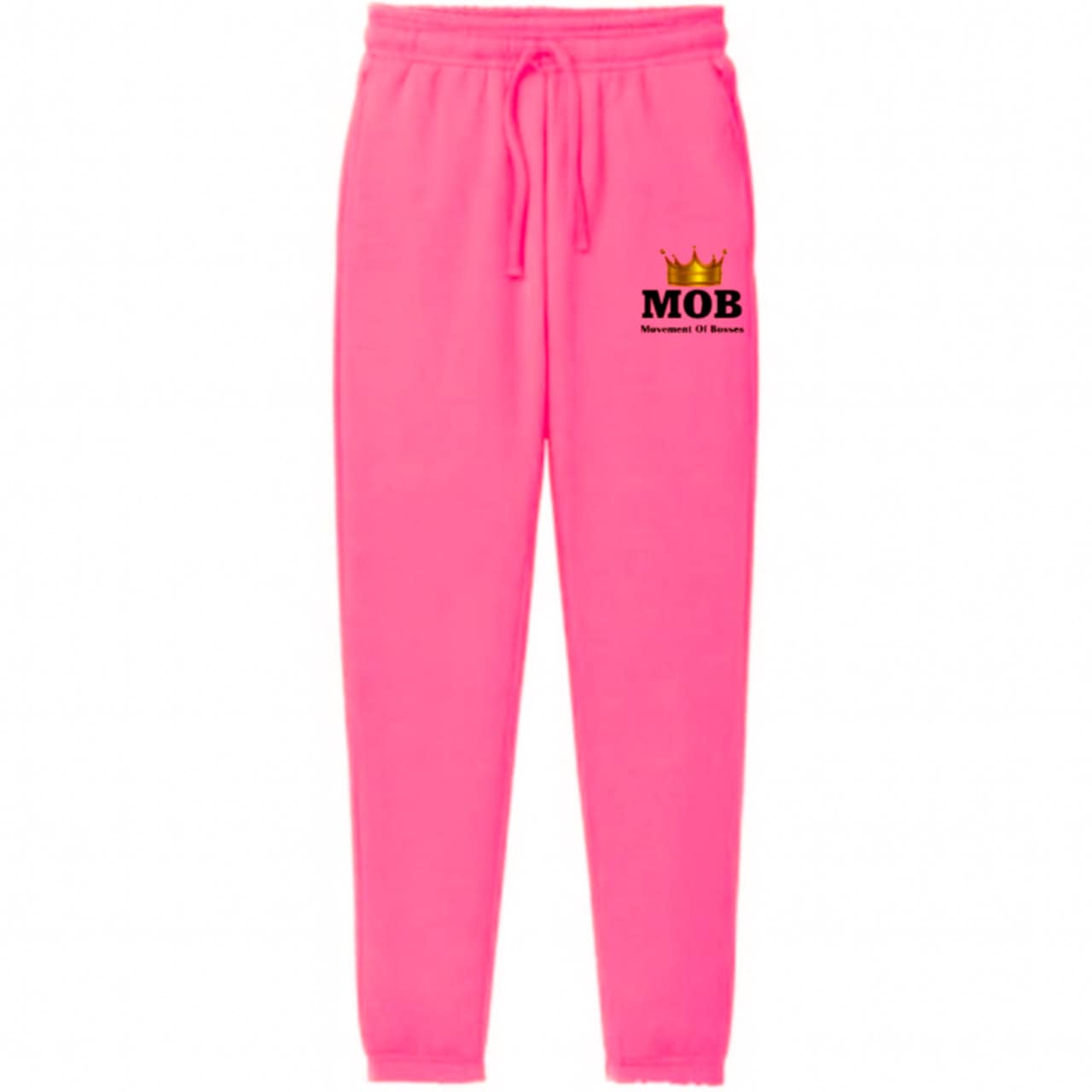 Women's Pink With Black Font MOB Jumpsuit
