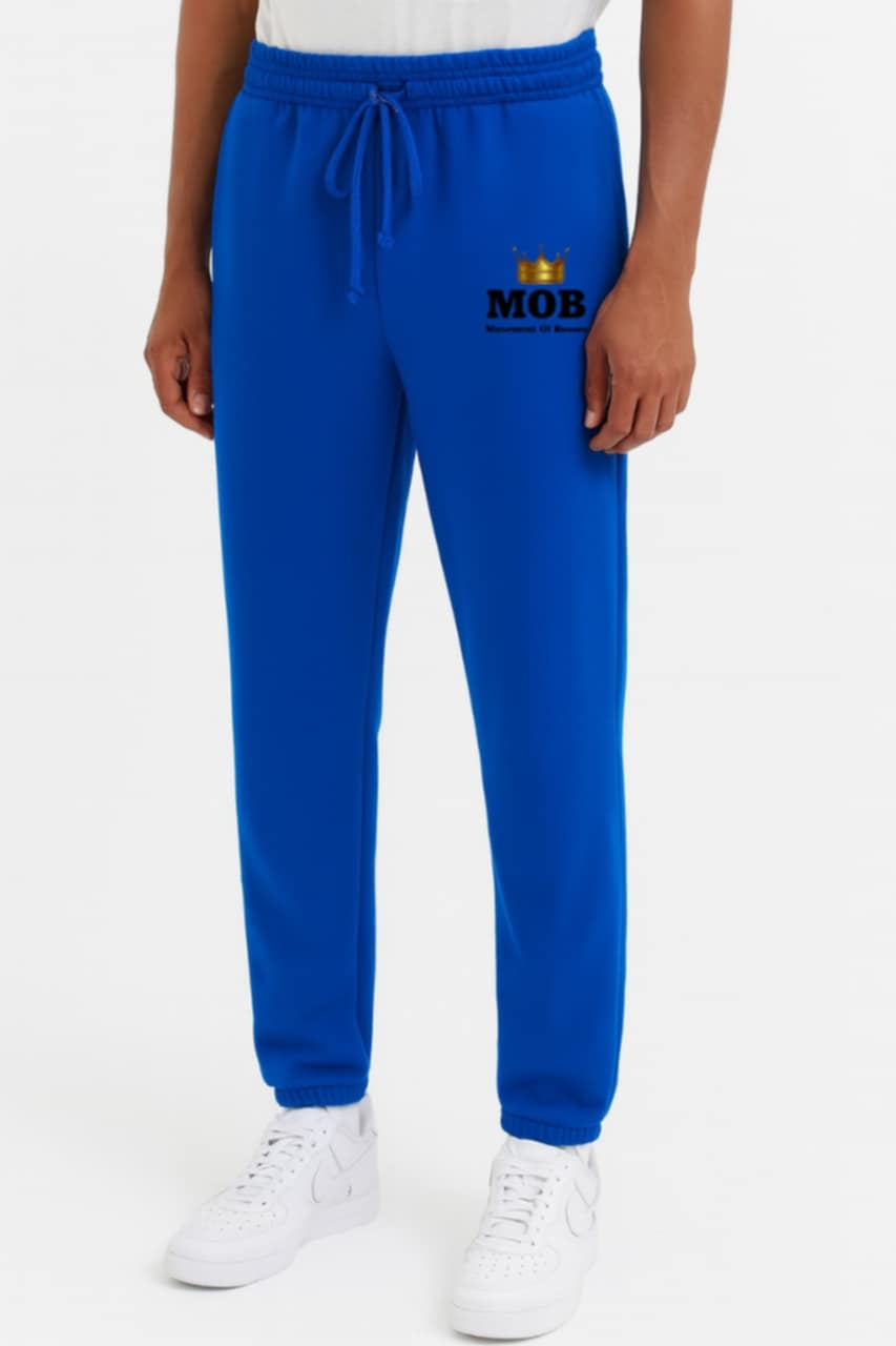 Men’s Royal Blue With Black Font Jogging Pants