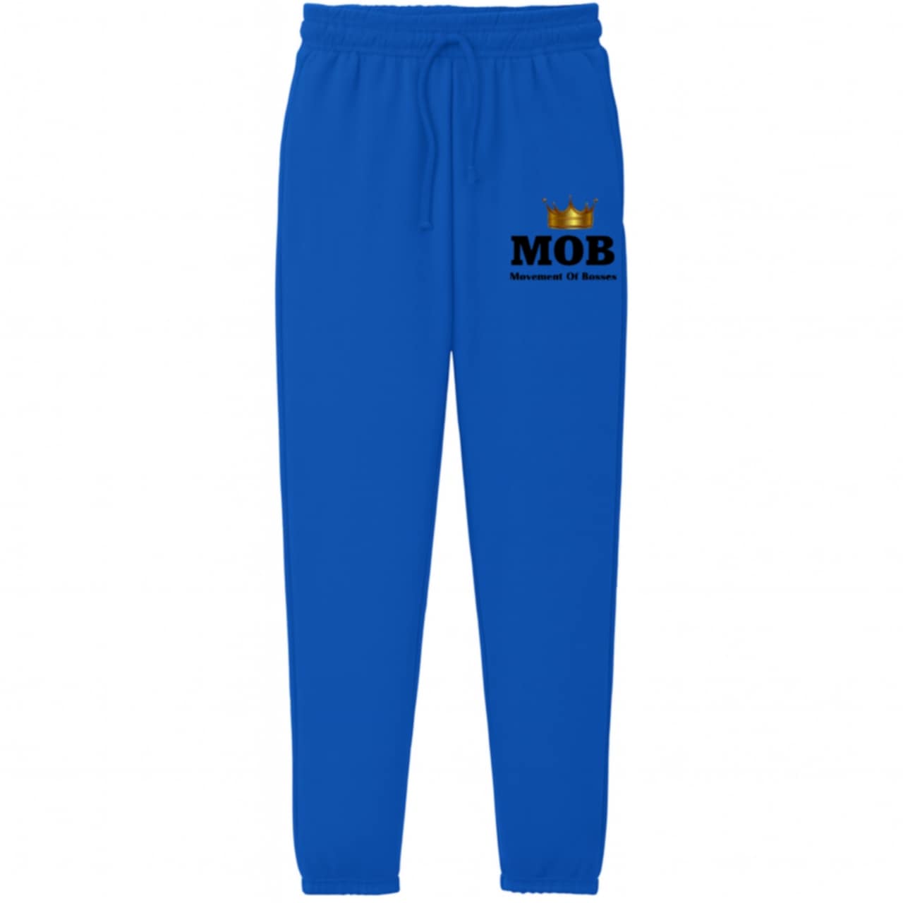 Women’s Royal Blue With Black Font MOB Jogging Pants