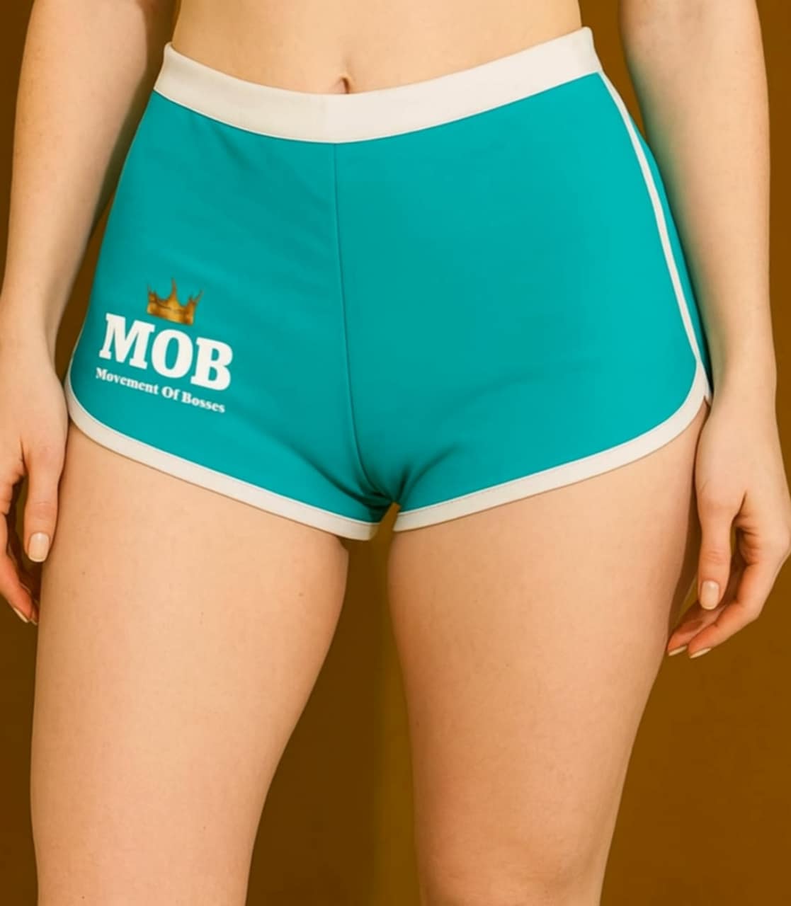 Turquoise 2Tone Workout MOB Shorts