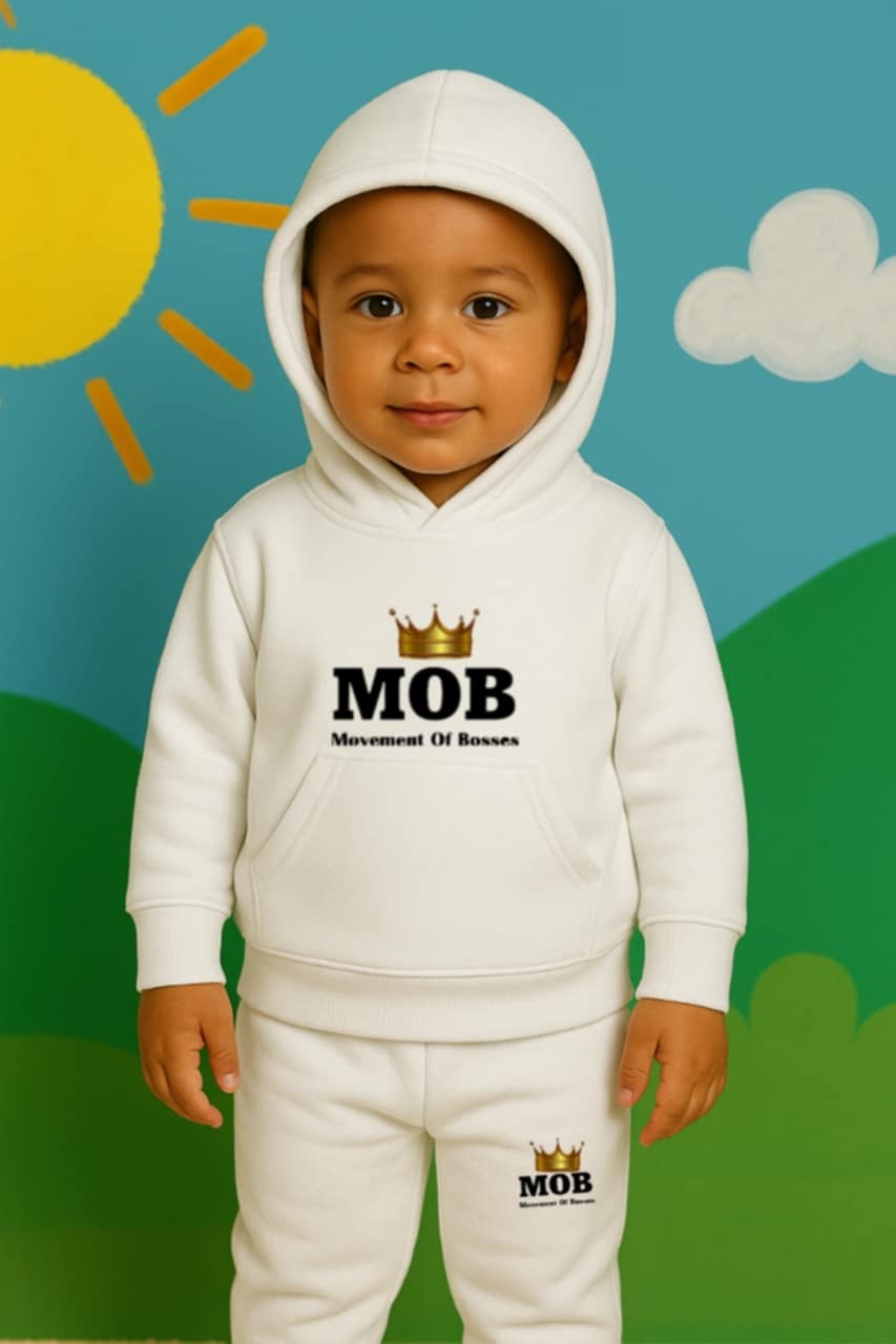 Toddler White MOB Jumpsuit