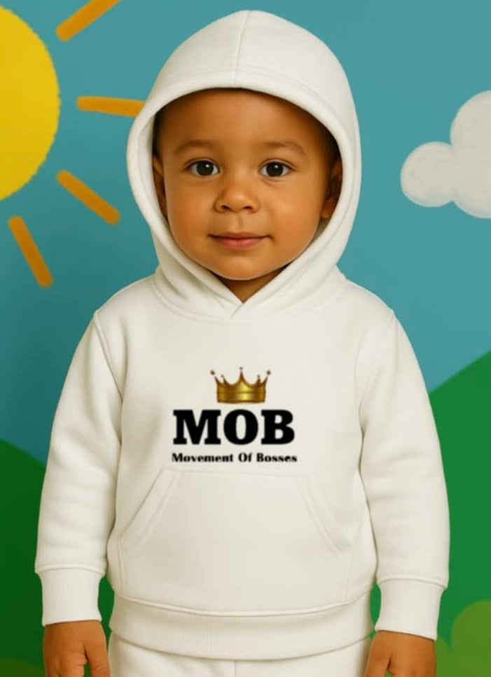 Toddler White MOB Hoodie