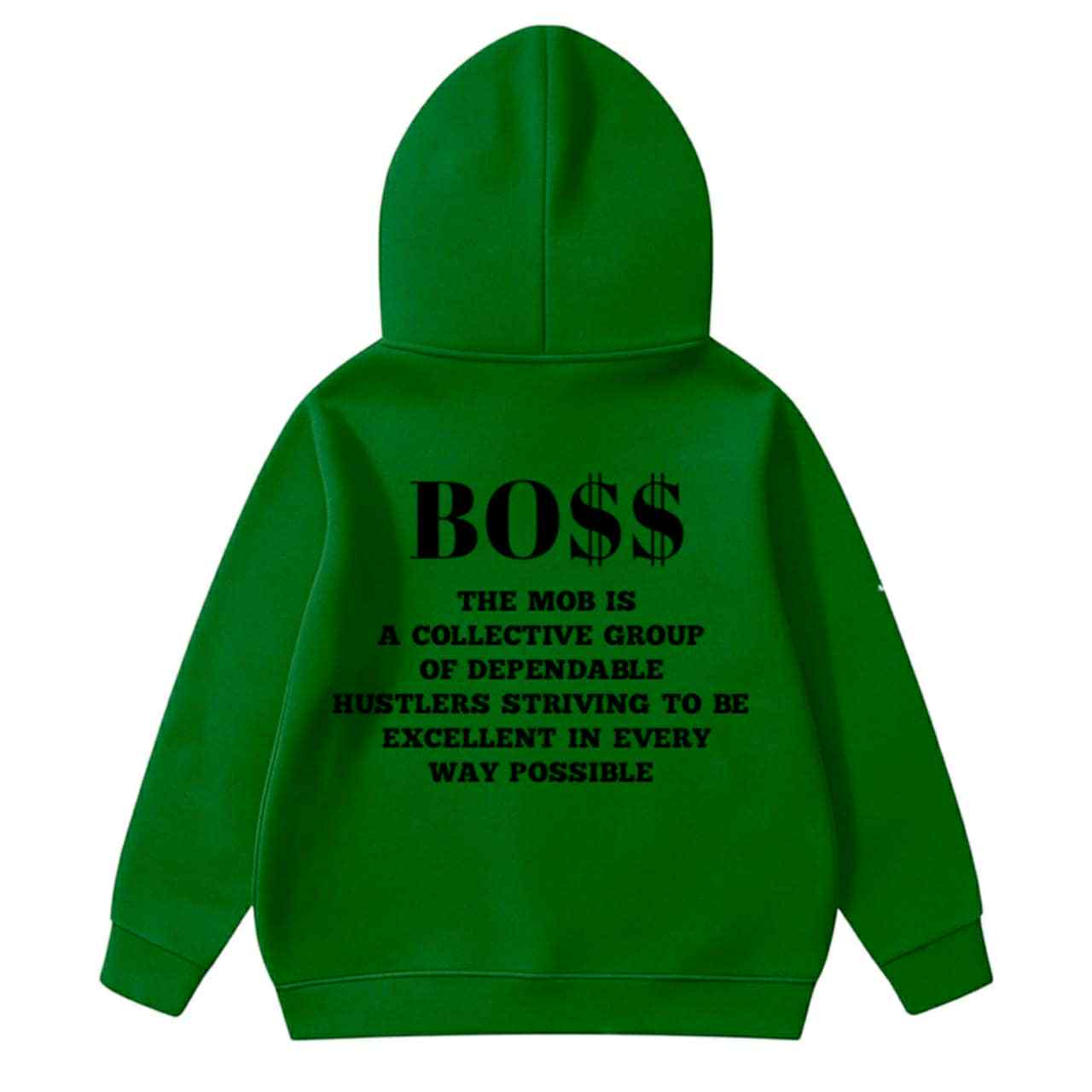 Toddler Green With Black Font MOB Hoodie