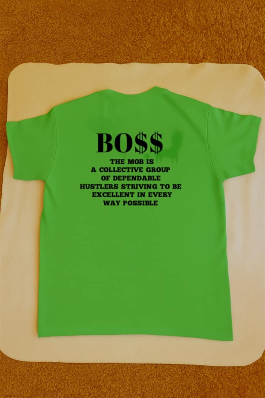 Women’s With Black Font Green MOB T-Shirt