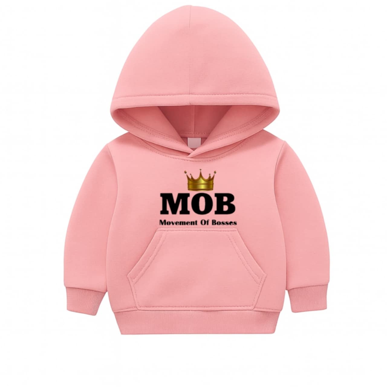 Toddler Light Pink With Black Font MOB Hoodie