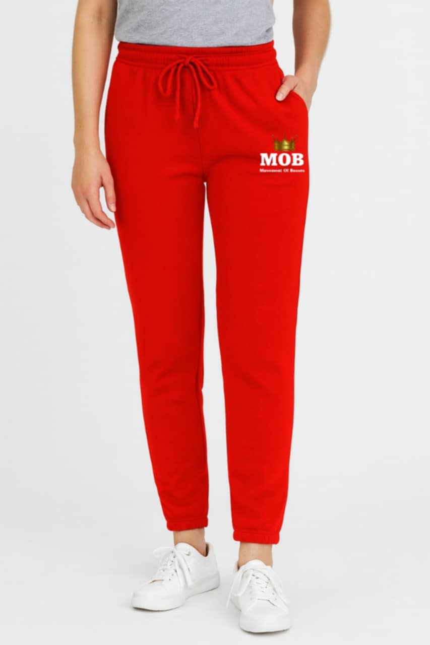 Women’s Red MOB Jogging Pants