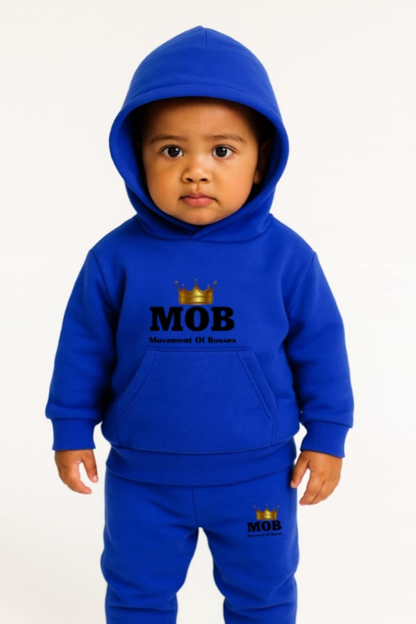 Toddler Royal Blue with Black Font MOB Jumpsuit