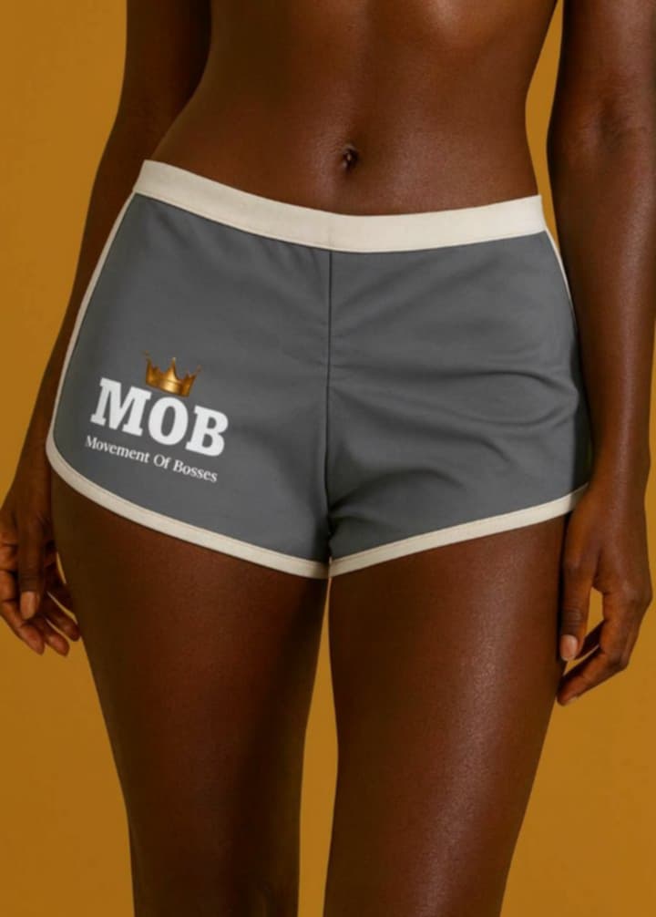 Grey 2Tone Workout MOB Shorts