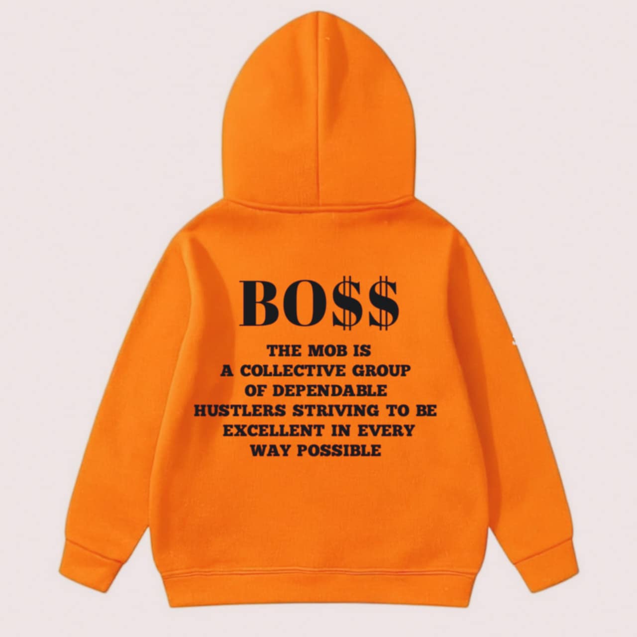 Toddler Orange With Black Font Jumpsuit