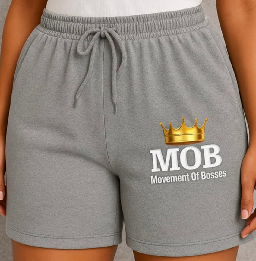 Men's Grey Drawstring MOB Shorts