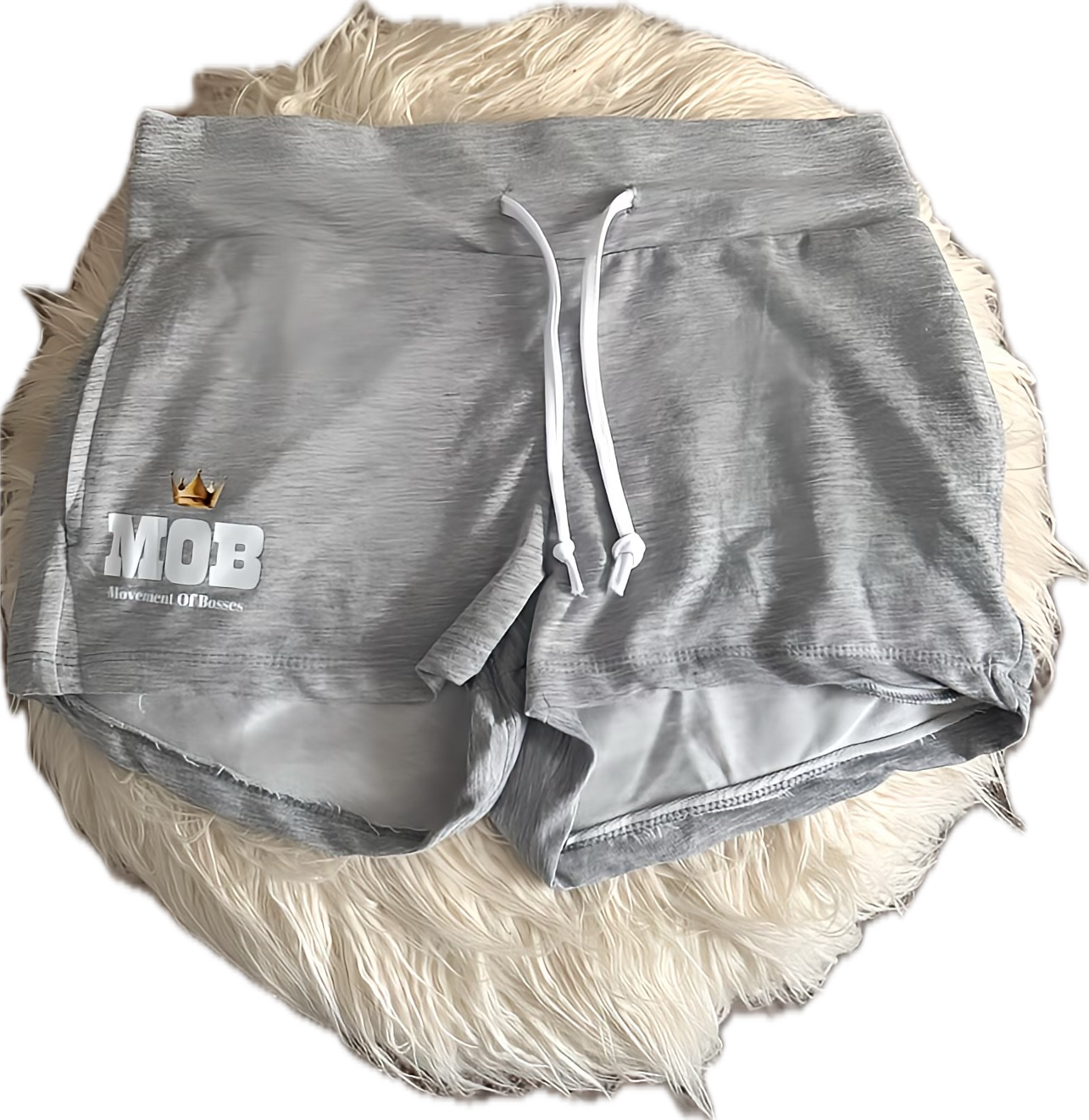 Grey Drawstring MOB Shorts