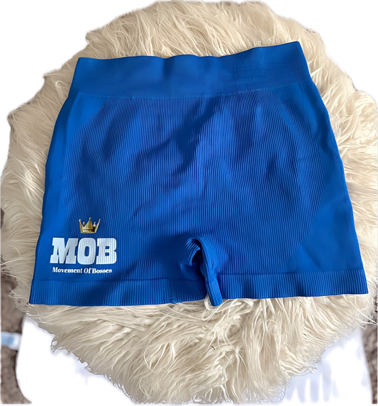 Royal Blue Workout Stretch MOB Shorts