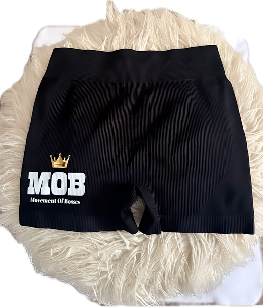 Black Workout Stretch MOB Shorts