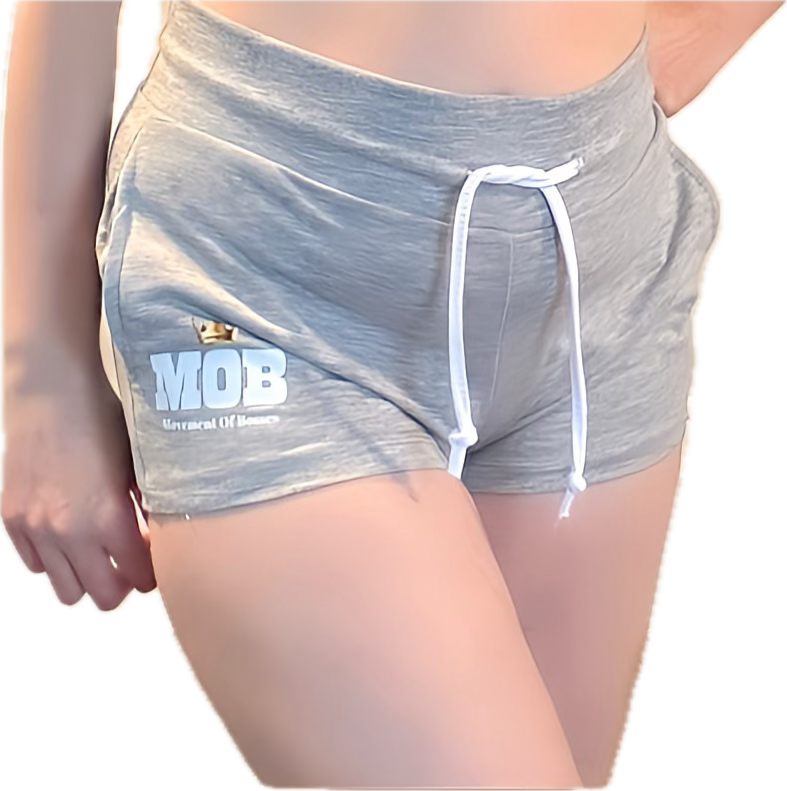Grey Drawstring MOB Shorts