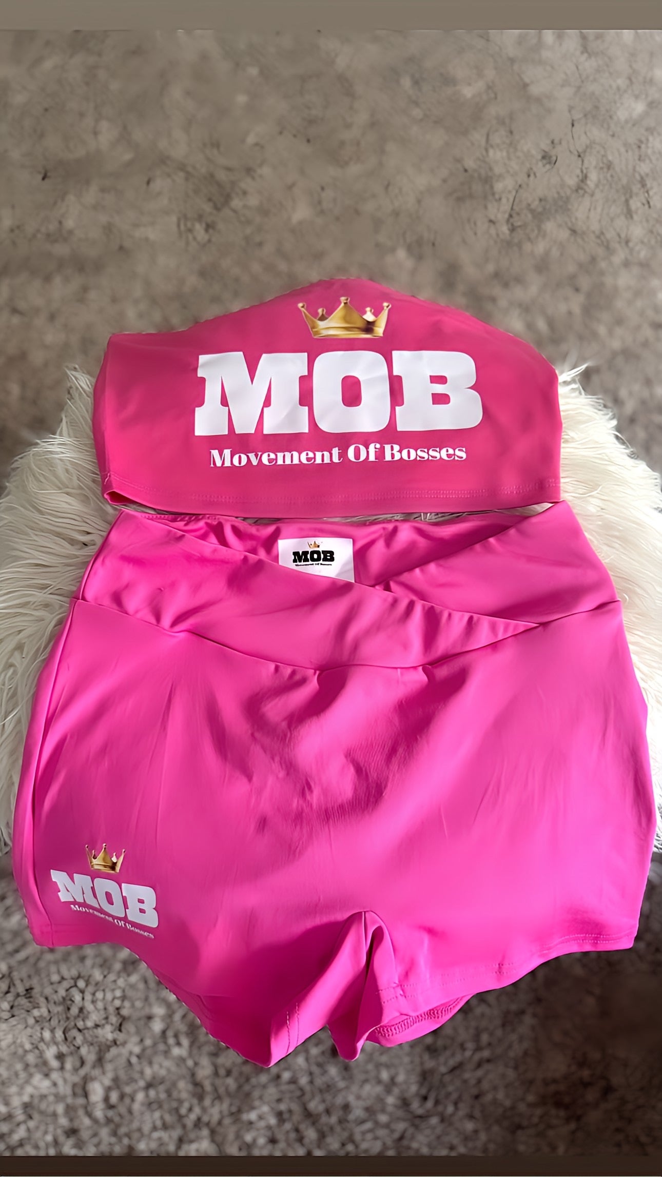 Hot pink 2pcs MOB Set