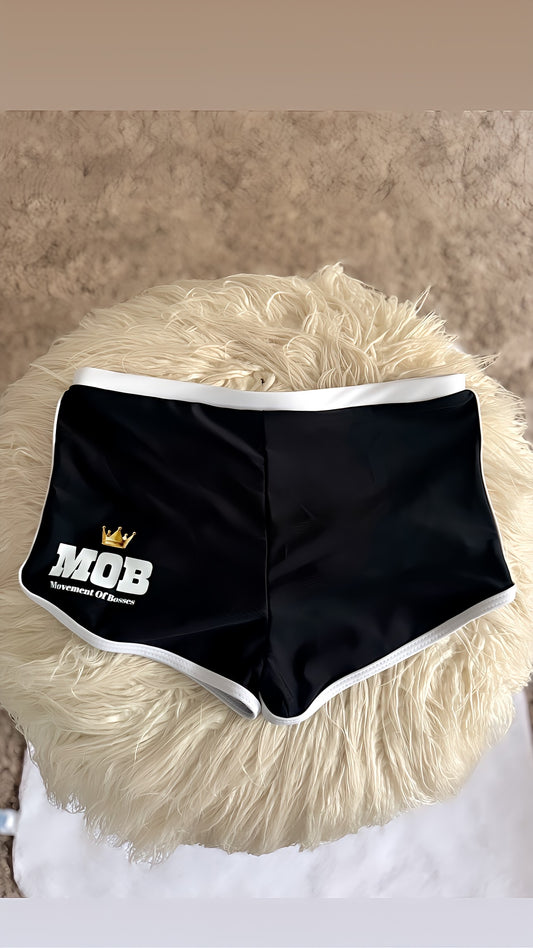 Black 2Tone Workout MOB Shorts