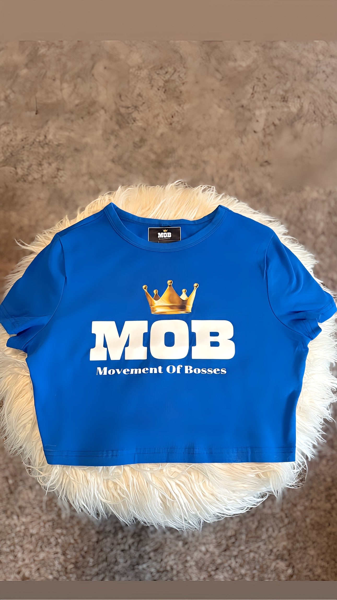 Royal Blue MOB Crop Top