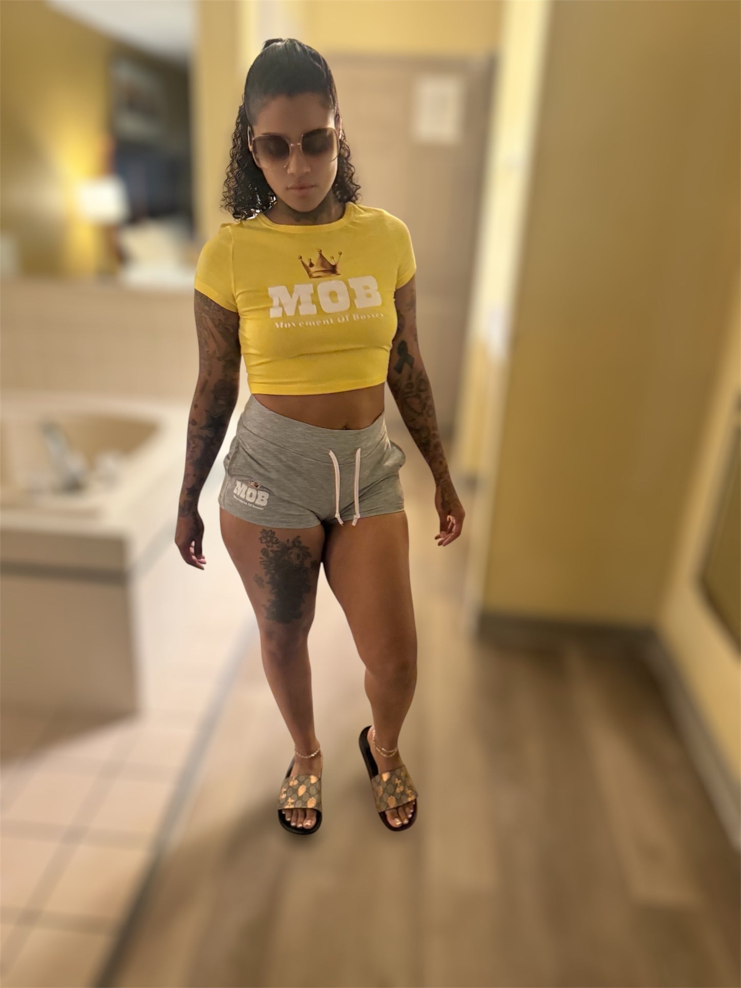 Thunder Yellow MOB Crop Top