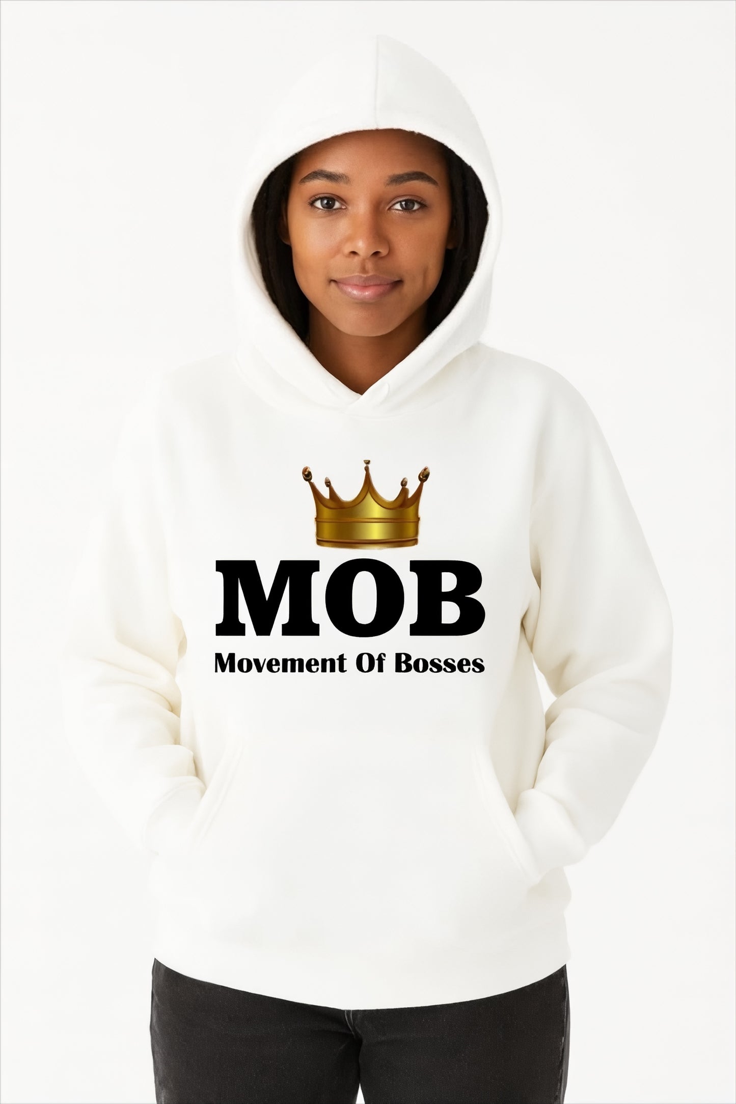 Women’s White MOB Hoodie