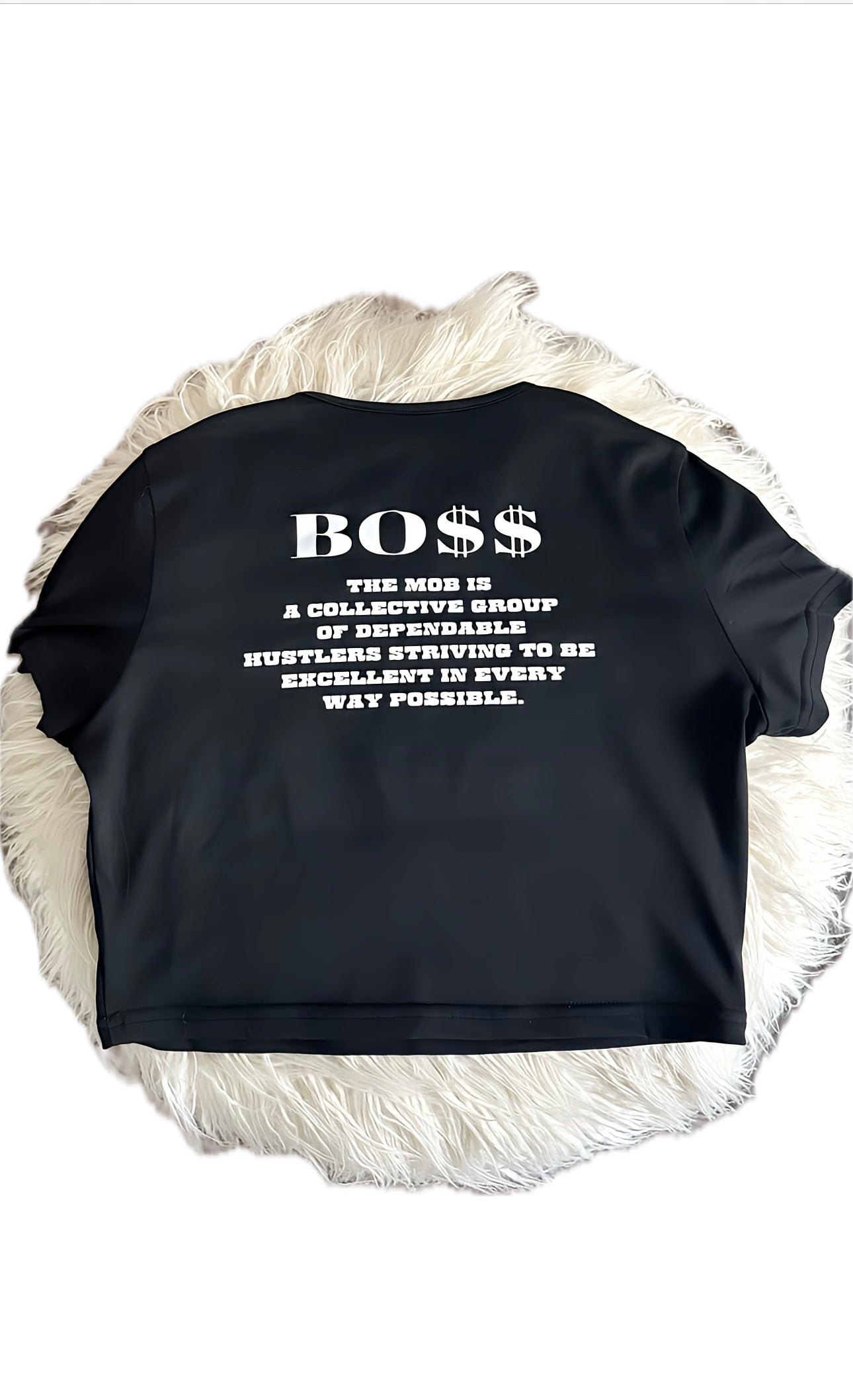 Black MOB Crop Top