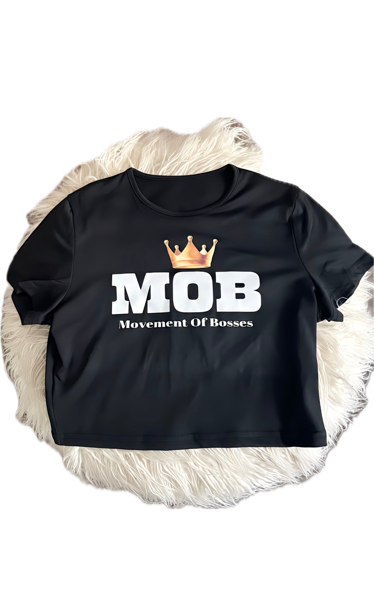 Black MOB Crop Top