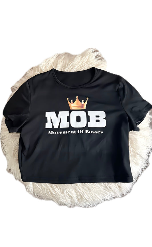 Black MOB Crop Top