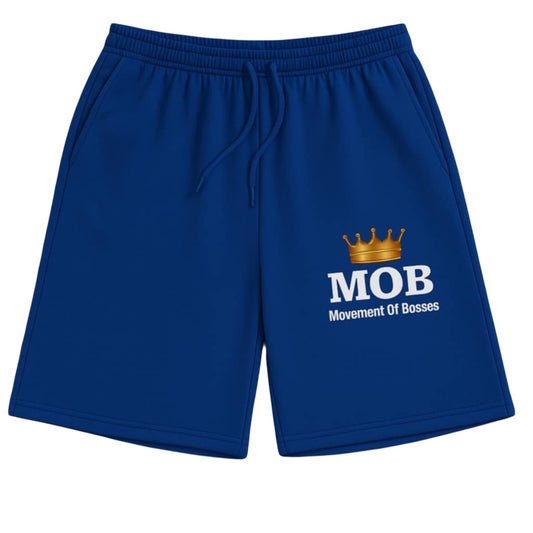 Men's Royal Blue Drawstring MOB Shorts