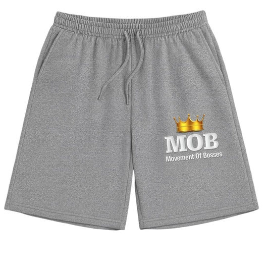 Womens Grey Drawstring MOB shorts