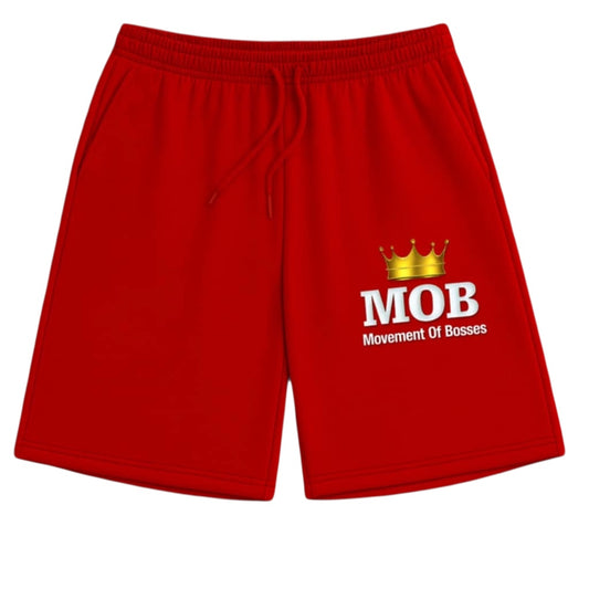 Men's Red Drawstring MOB Shorts