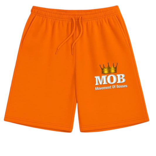 Men's Orange Drawstring MOB Shorts