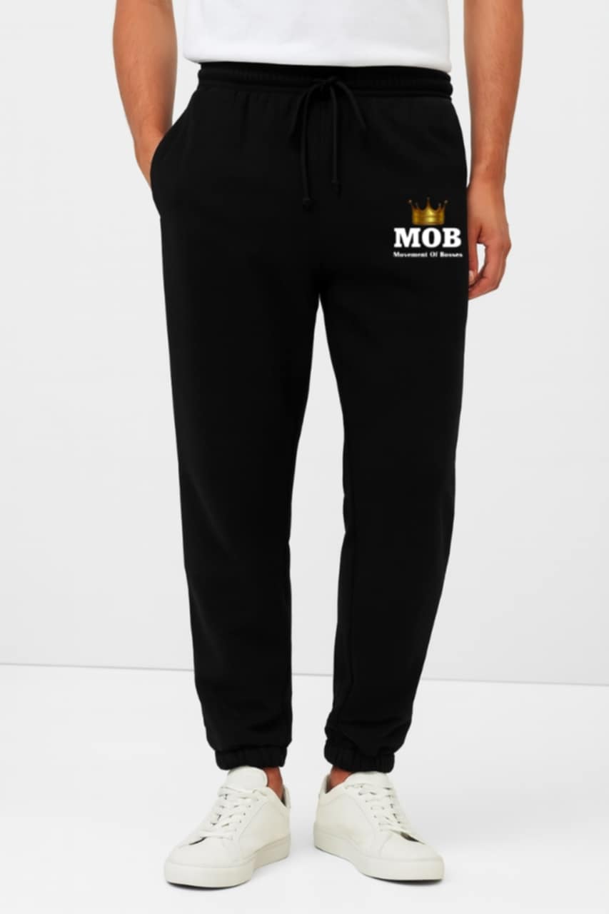 Mens Black MOB Jogging Pants