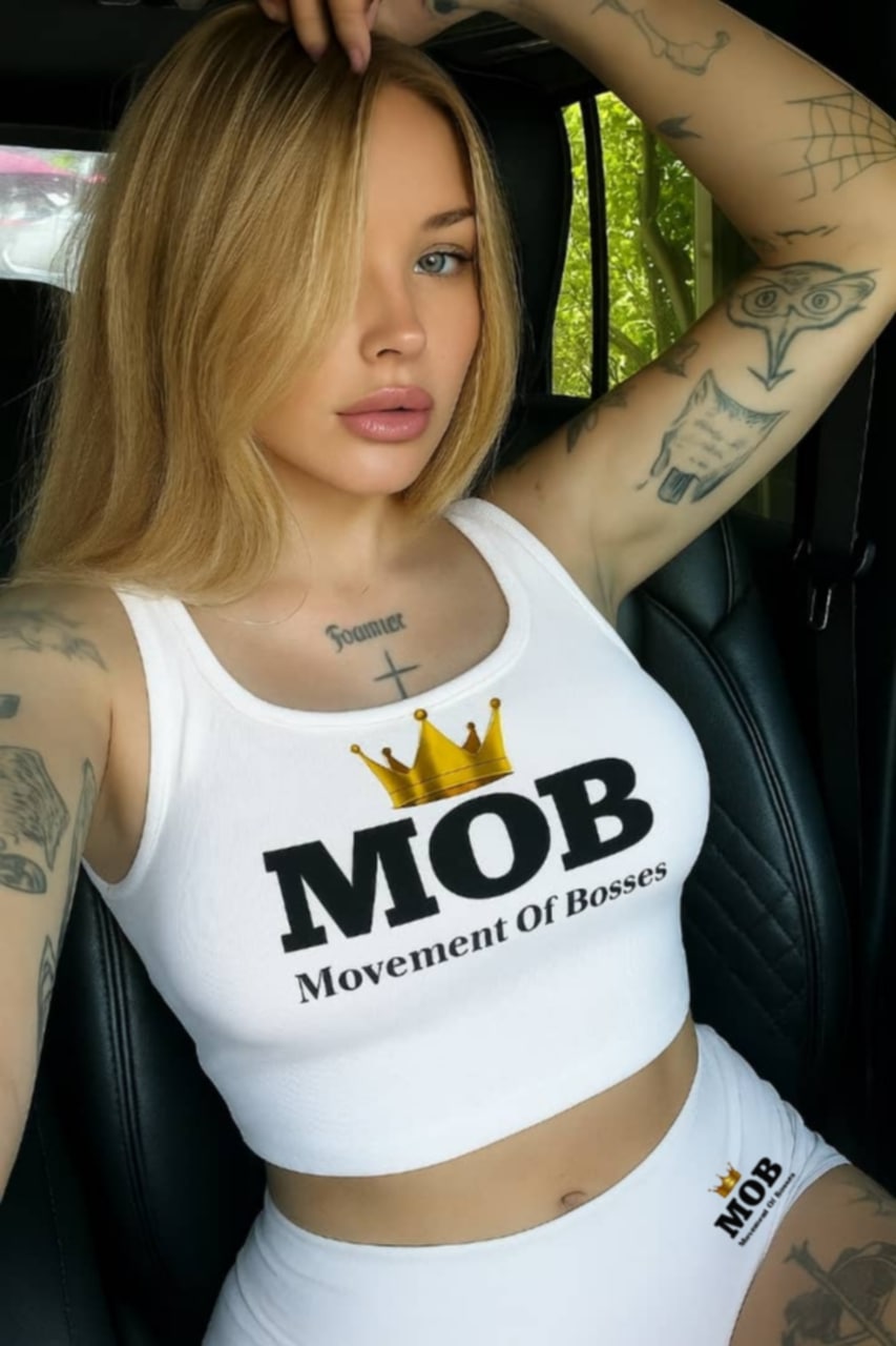 White MOB Tank Top