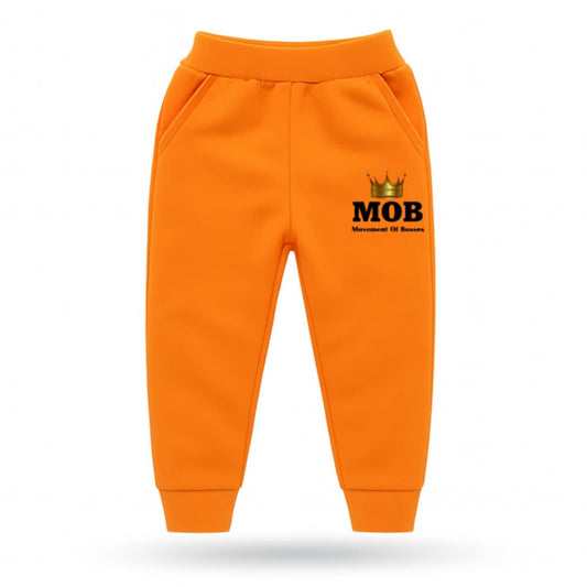 Toddler Orange With Black Font MOB Jogger Pants