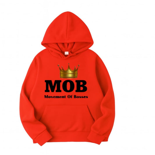 Women’s Red With Black Font MOB Hoodie