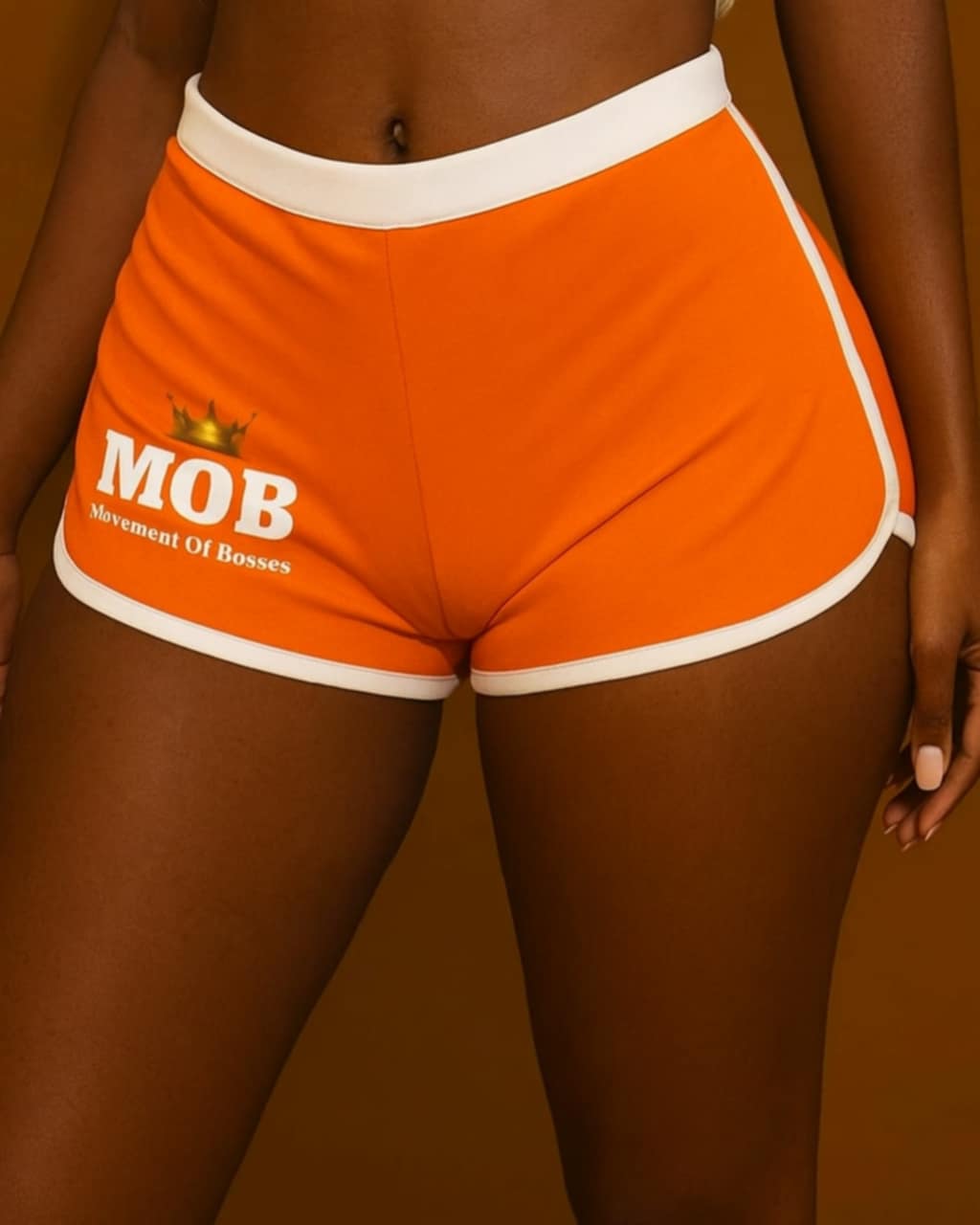 Orange 2Tone Workout MOB Shorts