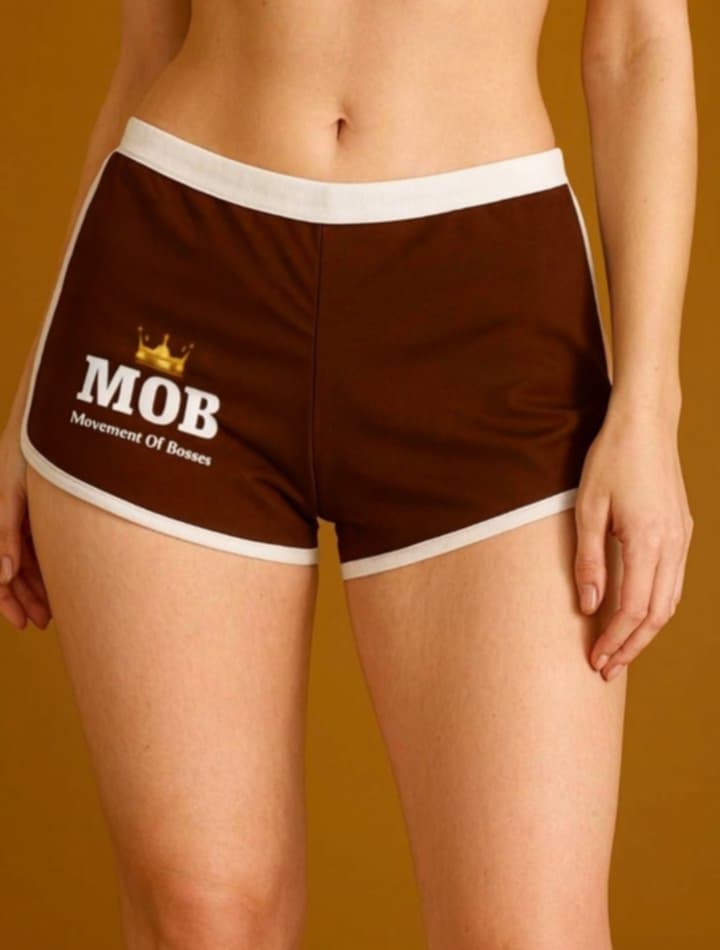 Brown 2Tone Workout MOB Shorts