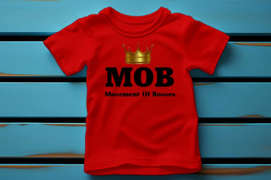 Toddler Red With Black Font MOB T-Shirt