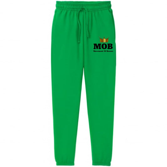 Men’s Green With Black Font MOB Jogging Pants