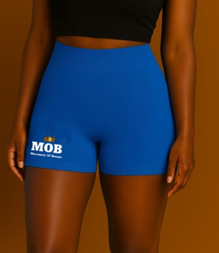 Royal Blue Workout Stretch MOB Shorts