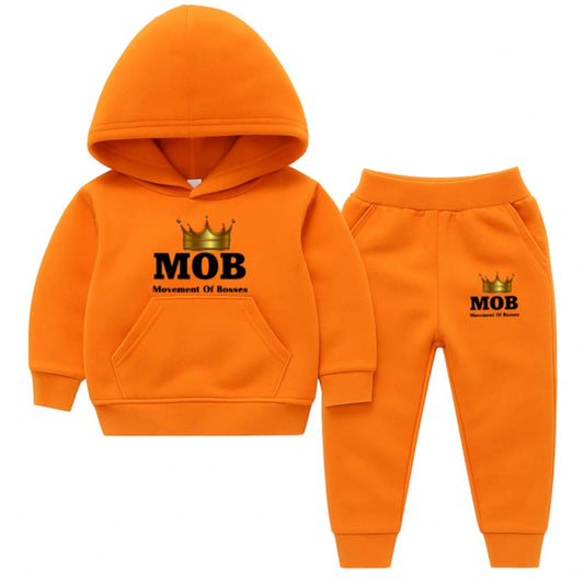 Toddler Orange With Black Font Jumpsuit