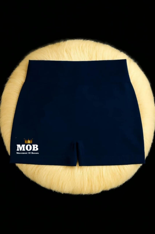 Navy Workout Stretch MOB Shorts